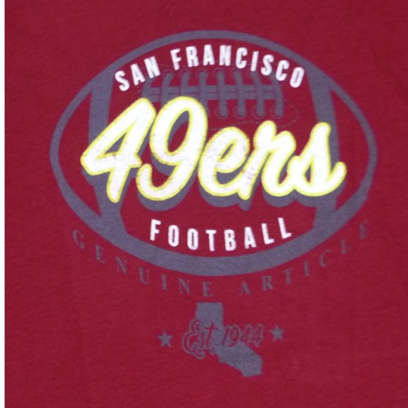 NWT 49ers V-Neck Cranberry Color Top - Picture 4 of 13